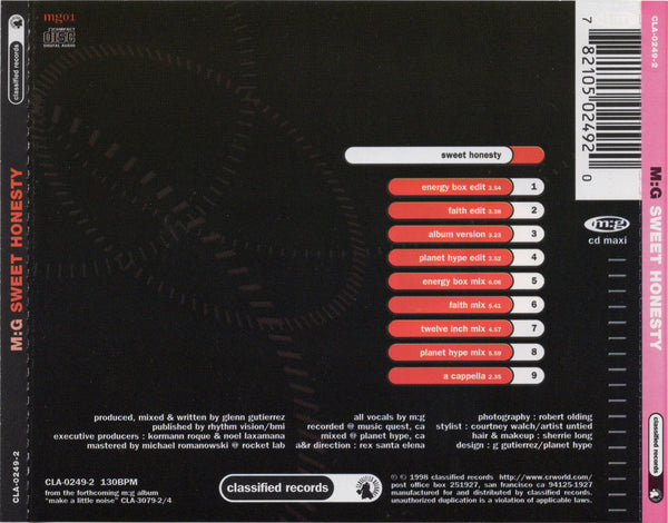 M:G - Sweet Honesty [CD Single]