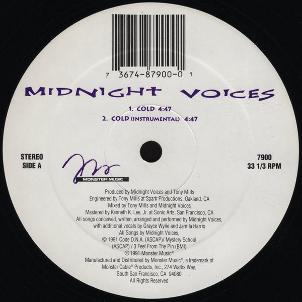 Midnight Voices - Cold / Black And White [12" Single]
