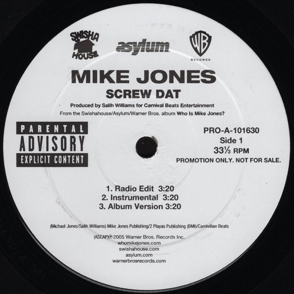 Mike Jones - Screw Dat / Flossin' [12" Single]