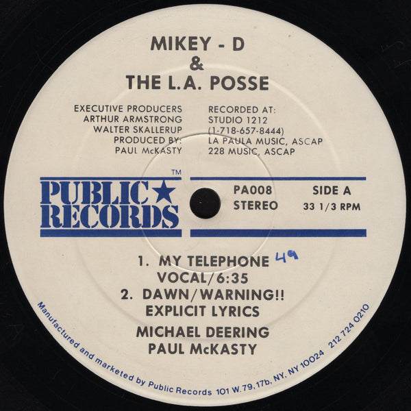 Mikey-D & The L.A. Posse - My Telephone / Bust A Rhyme [12" Single]