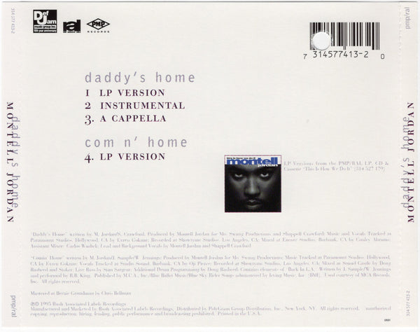 Montell Jordan - Daddy's Home [CD Single]