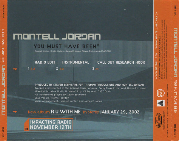 Montell Jordan - You Must Have Been [CD Single]
