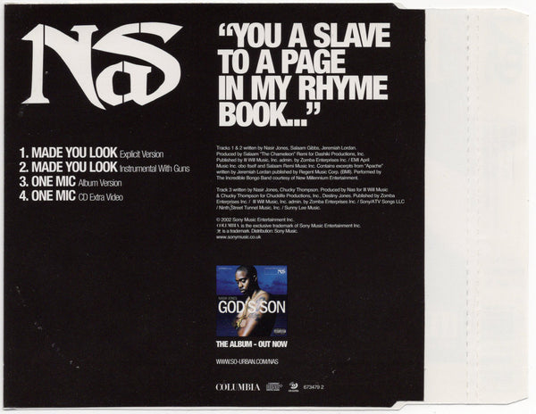 Nas - Made You Look / One Mic [CD Single]
