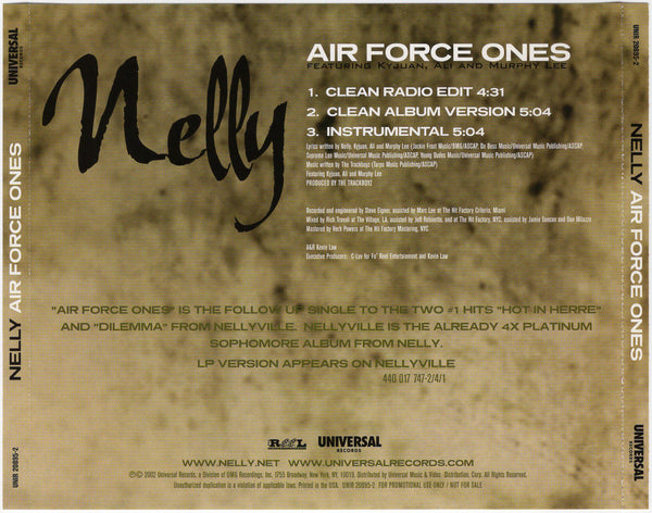 Nelly - Air Force Ones [CD Single]