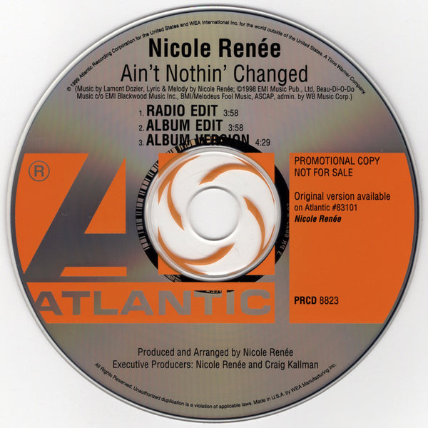 Nicole Renée - Ain't Nothin' Changed [CD Single]