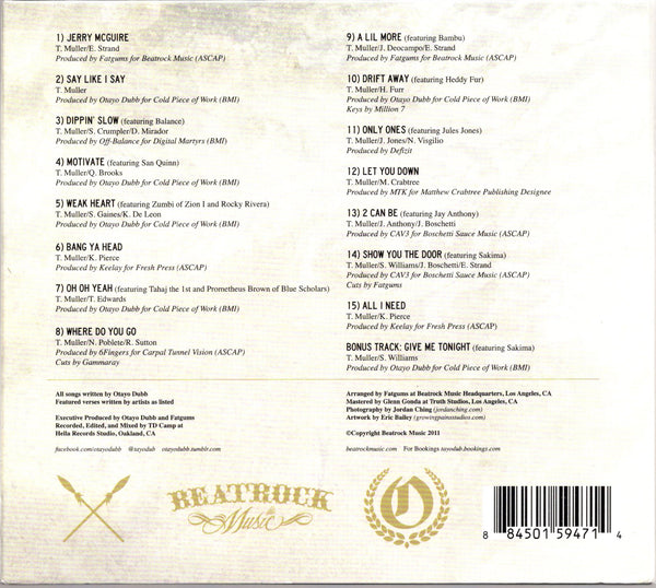 Otayo Dubb - Cold Piece Of Work [CD Album]