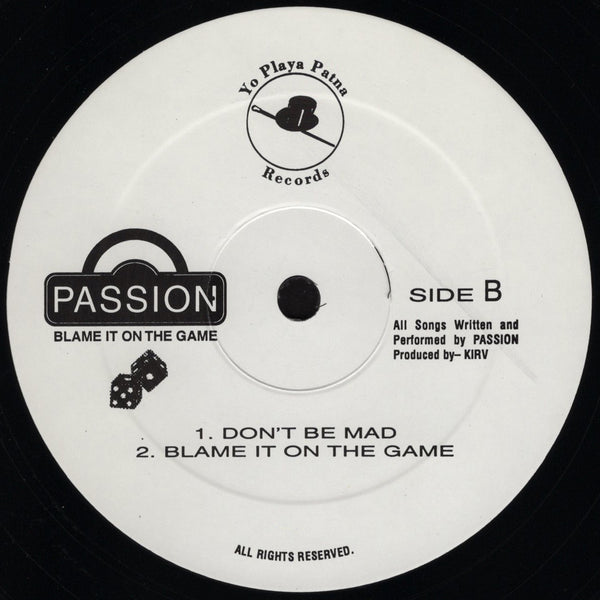 Passion - Blame It On The Game [12" EP]