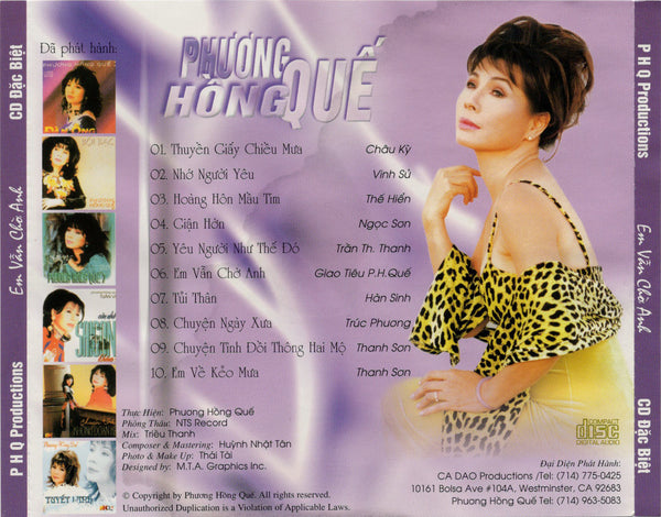 Phong Hong Que - Em Van Cho Anh [CD Album]