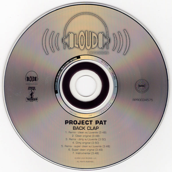 Project Pat - Back Clap Remix [CD Single]