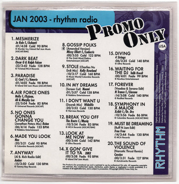 Promo Only - Rhythm Radio: January 2003 [CD Promo]