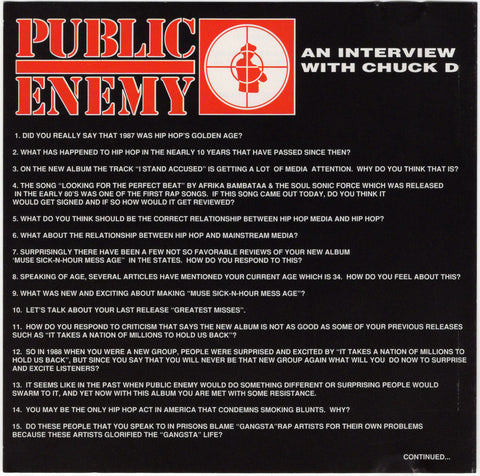 Public Enemy - An Interview With Chuck D [CD Promo]