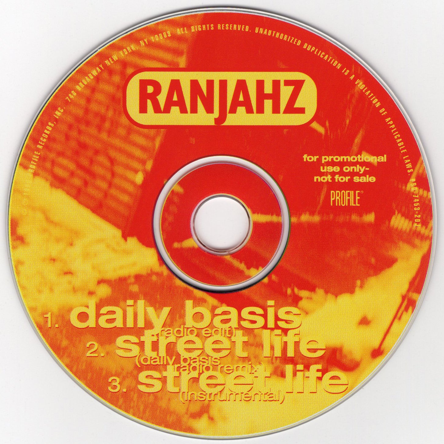 Da Ranjahz - Daily Basis / Street Life [CD Single]