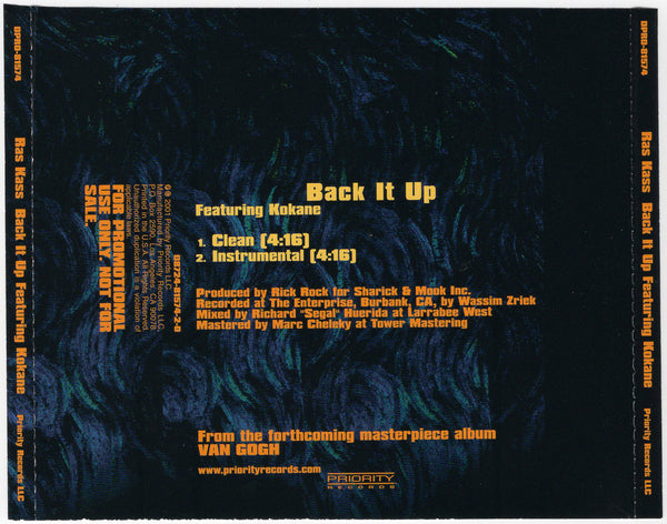 Ras Kass - Back It Up [CD Single]