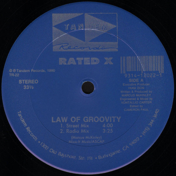 Rated X - Law Of Groovity / Be Cool To Your Girl [12" Single]