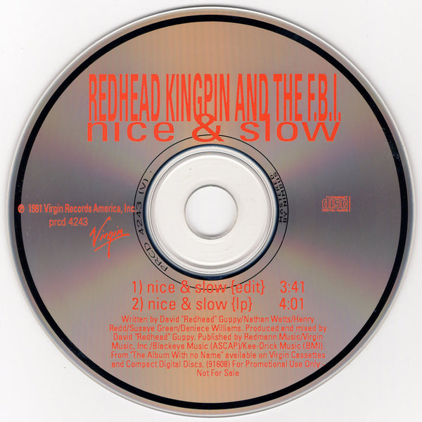 Redhead Kingpin & The FBI - Nice & Slow [CD Single]