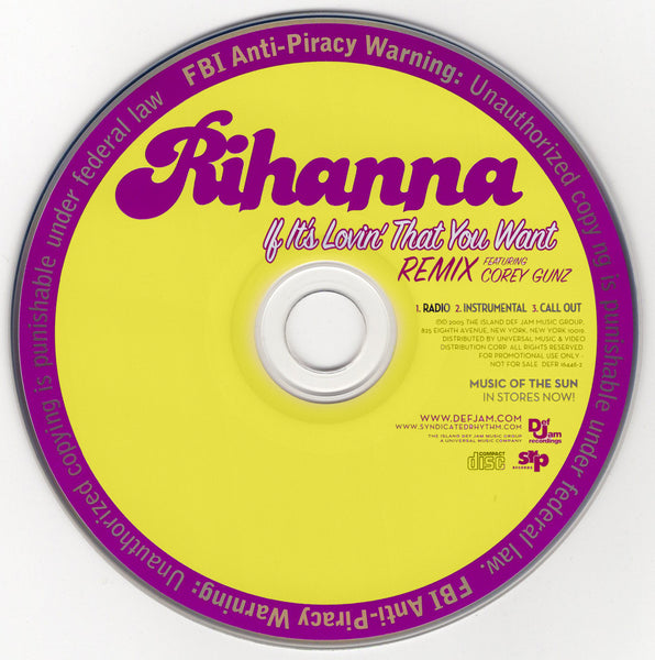 Rihanna - If It's Lovin' That You Want Remix [CD Single]