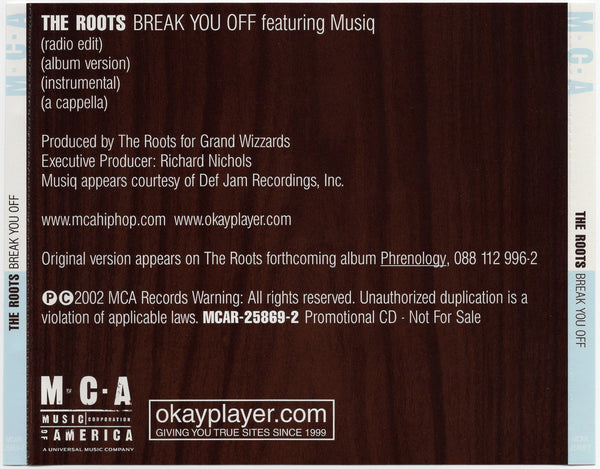 The Roots & Musiq Soulchild - Break You Off [CD Single]