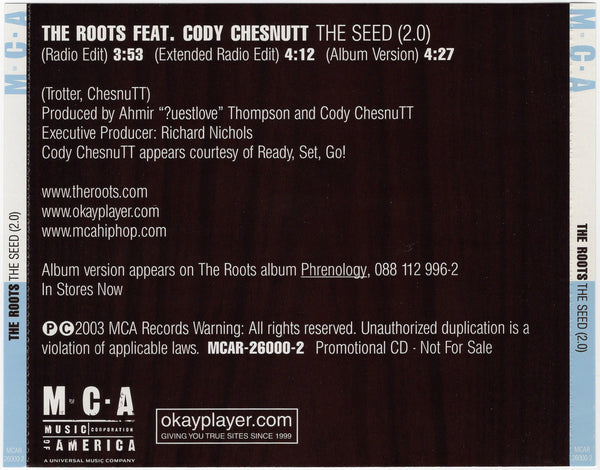 The Roots & Cody Chesnutt - The Seed (2.0) [CD Single]