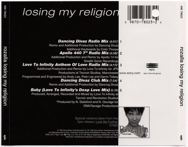 Rozalla - Losing My Religion [CD Single]
