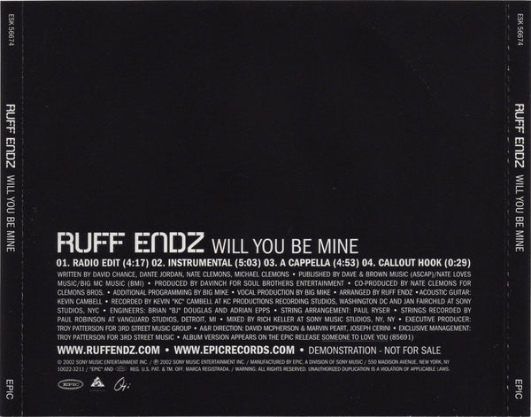 Ruff Endz - Will You Be Mine [CD Single]
