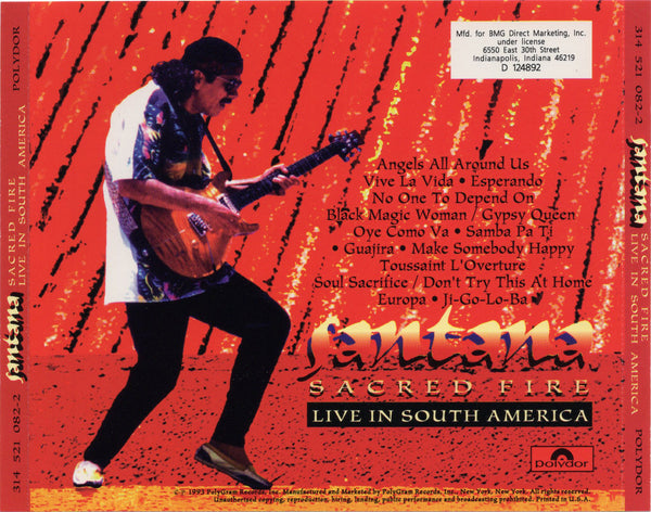 Santana - Sacred Fire: Live In South America [CD Album]