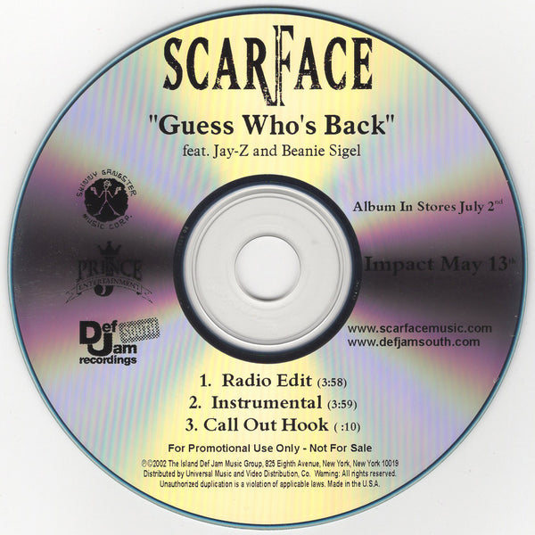 Scarface, Jay-Z & Beanie Sigel - Guess Who's Back [CD Single]