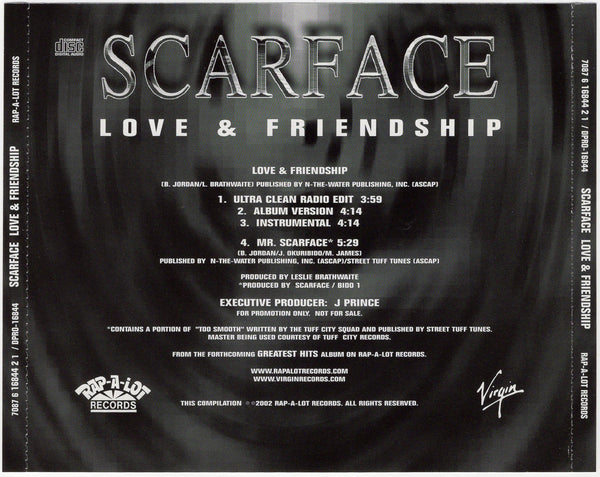 Scarface - Love & Friendship [CD Single]