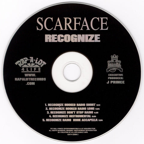 Scarface - Recognize [CD Single]