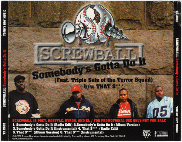 Screwball - Somebody's Gotta Do It [CD Single]