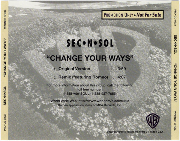 Sec-N-Sol - Change Your Ways [CD Single]