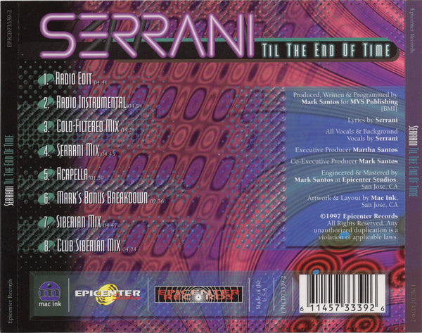 Serrani - Til The End Of Time [CD Single]