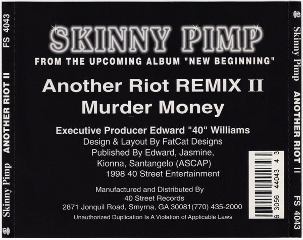 Kingpin Skinny Pimp - Another Riot II [CD Single]