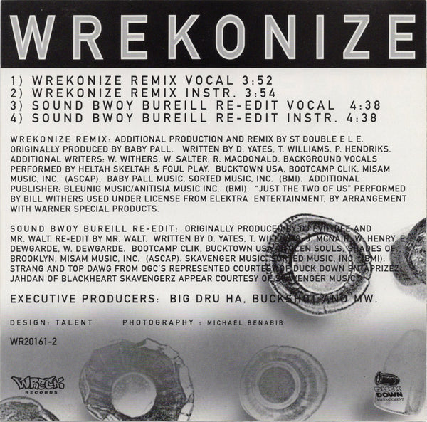 Smif-N-Wessun - Wrekonize / Sound Bwoy Bureill [CD Single]