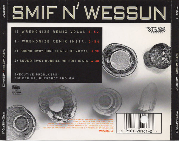 Smif-N-Wessun - Wrekonize / Sound Bwoy Bureill [CD Single]