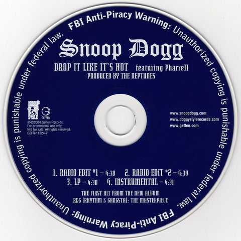 Snoop Dogg & Pharrell - Drop It Like It's Hot [CD Single]