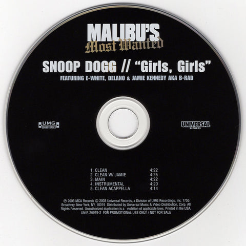 Snoop Dogg - Girls, Girls [CD Single]