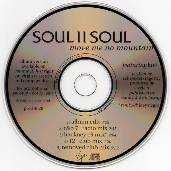 Soul II Soul - Move Me No Mountain [CD Single]