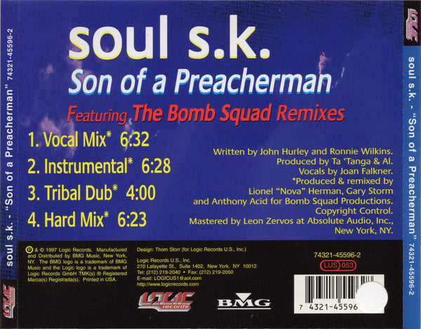 Soul S.K. - Son Of A Preacher Man Remixes [CD Single]