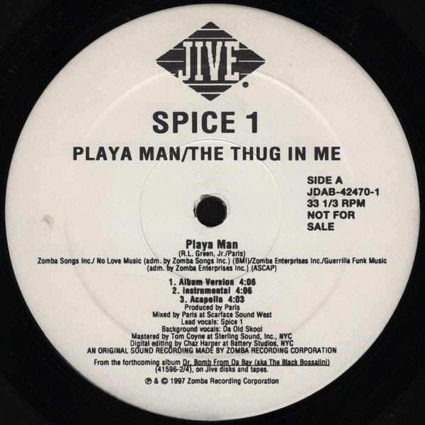 Spice 1 - Playa Man / The Thug In Me [12" Single]