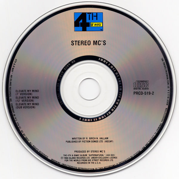 Stereo MC's - Elevate My Mind [CD Single]