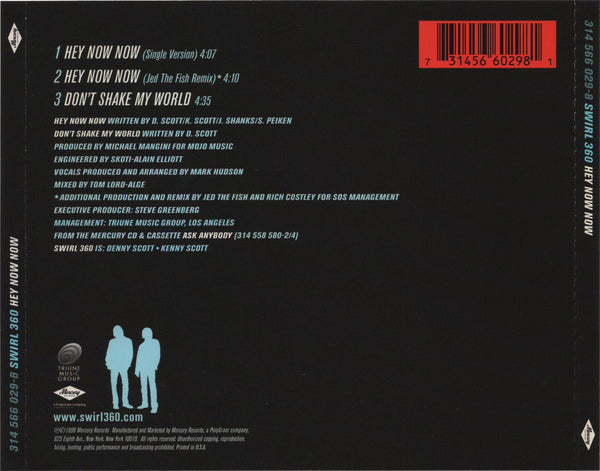 Swirl 360 - Hey Now Now [CD Single]