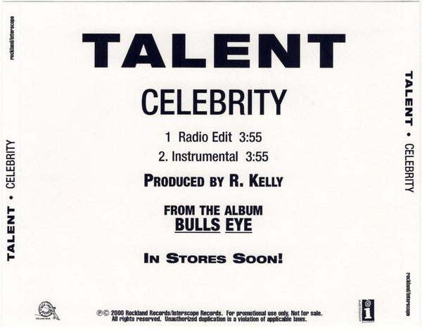 Talent - Celebrity [CD Single]