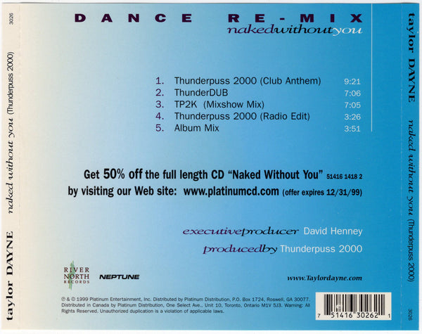 Taylor Dayne - Naked Without You (Dance Remix) [CD Single]