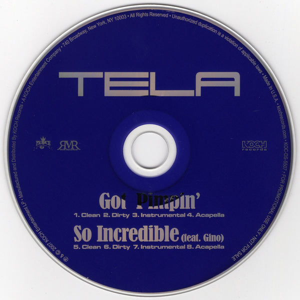 Tela - Got Pimpin' / So Incredible [CD Single]