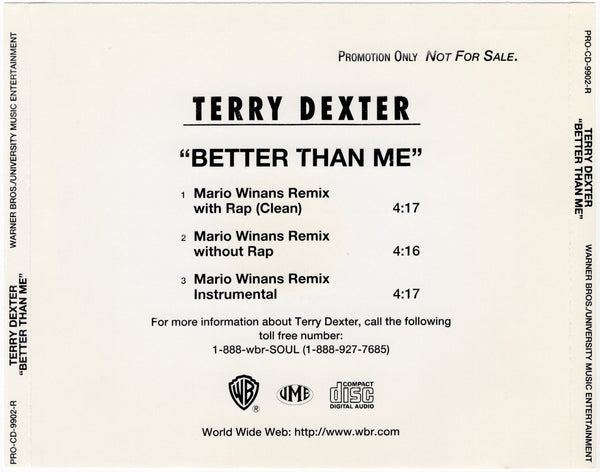 Terry Dexter - Better Than Me (Marrio Winans Remix) [CD Single]