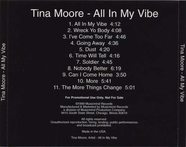 Tina Moore - All In My Vibe (Advance Promo) [CD Album]