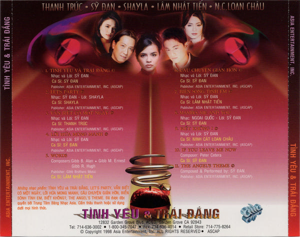 Tinh Yeu & Trai Dang - Thanh Truc, Sy Dan, Shayla, Lam Nhat Tien, Ninh Cat Loan Chau [CD Album]