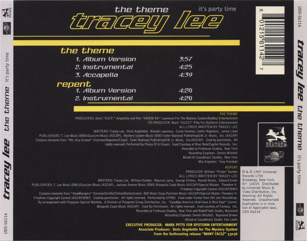 Tracey Lee - The Theme (It's Party Time) [CD Single]