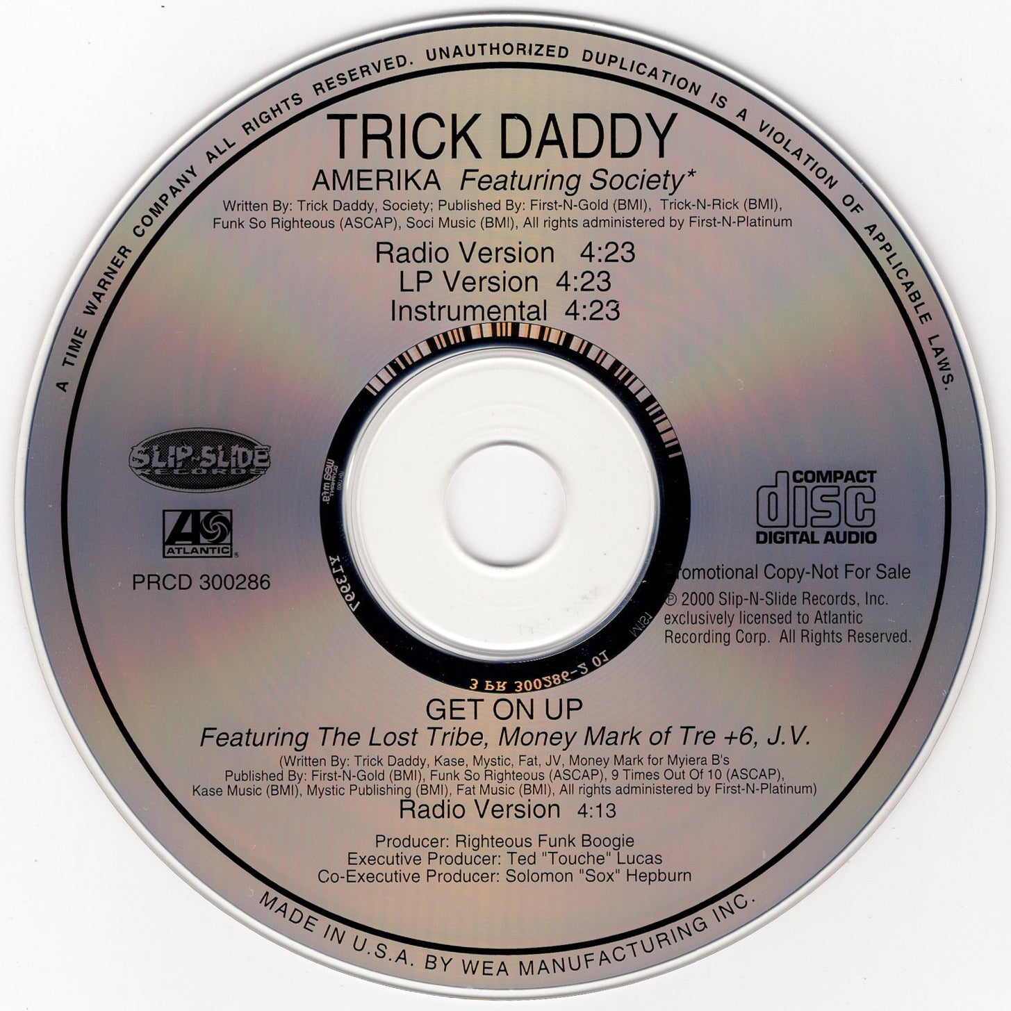 Trick Daddy - Amerika / Get On Up [CD Single]