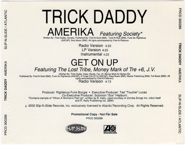 Trick Daddy - Amerika / Get On Up [CD Single]